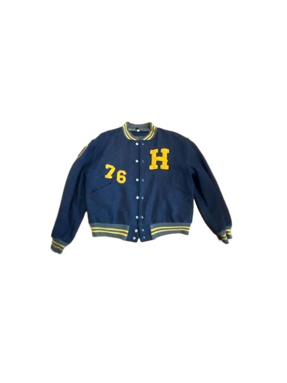 Vintage Butwin Blue & Gold Wool Varsity Letterman Jacket Size 40